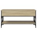 vidaXL Konferenčný stolík dub sonoma 100x50x50 cm kompozit.drevo a kov