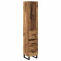 vidaXL Highboard Staré drevo 34,5 x 34 x 180 cm Kompozitné drevo
