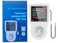 Termostat EUROKOMP E6258 WiFi Tuya zásuvkový s čidlom