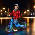 Detské odrážadlo NILS Fun RB901 s 12" pumpovanými kolesami a LED modré