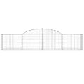 vidaXL Oblúkový gabionový kôš 4 ks 300x30x60/80 cm pozinkované železo