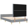vidaXL Rám postele s čelnou doskou Svetlosivá 140 x 190 cm látka