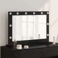 vidaXL Toaletné zrkadlo Čierny dub 80 x 15 x 18 cm Obdĺžnikový