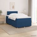 vidaXL Posteľ boxspring s matracom Modrá 120 x 200 cm Látka