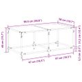 vidaXL Konferenčné stolíky čierna sklenená doska 98,5x50x40 cm oceľ