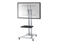 Vozík - pre plochý panel / AV zariadenie - strieborná - veľkosť obrazovky: 27"-70"