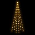 vidaXL Vianočný stromček na stožiar teplé biele svetlo 108 LED 180 cm
