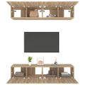 vidaXL TV skrinky 4 ks dub sonoma 80x30x30 cm spracované drevo