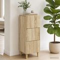 vidaXL Zásuvkový kabinet Dub sonoma 33 x 34,5 x 90 cm Kompozitné drevo