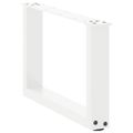 vidaXL Nohy konferenčného stolíka v tvare U, 2 ks, biele, 50 x (30-31) cm, oceľové
