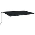 vidaXL Ručne zaťahovacia markíza 500x350 cm antracitová