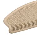 vidaXL Schodové rohože 15 ks 65x21x4 cm svetlobéžové, polkruhové, veľké