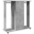 vidaXL Šatník s kolieskami sivý 102x38x110 cm kompozitné drevo