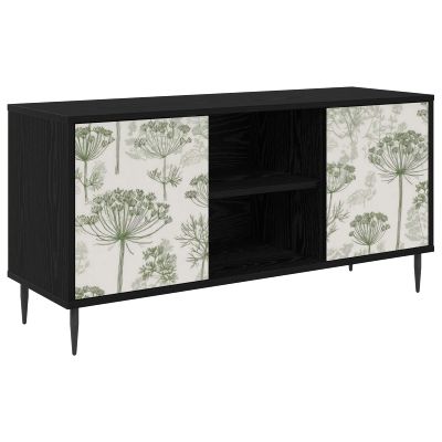 vidaXL TV skrinka GOTHA 102 x 33 x 51 cm Čierny dub Kompozitné drevo