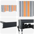 vidaXL Sklopná markíza Viacfarebný 350 x 250 cm Textil a kov