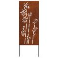 vidaXL Záhradná clona na súkromie Kvetinový Hrdzavý 50 x 140 cm