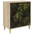 vidaXL Příborník ELBURG Tlač z palmových listov 66 x 36,5 x 75 cm
