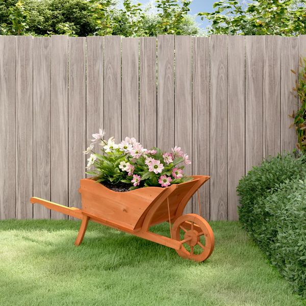 vidaXL Fúrikový kvetináč 128x45,5x43 cm jedľový masív