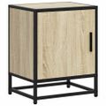 vidaXL Nočný stolík dub sonoma 40x31x50 cm kompozitné drevo+kov