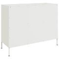 vidaXL Komoda bela 100,5x39x79 cm oceľ