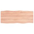 vidaXL Stolová doska svetlohnedá 100x40x(2-4)cm ošetrený masív hrany