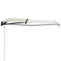 vidaXL Automaticky zaťahovacia markíza 400x300 cm krémová