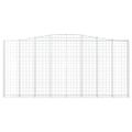 vidaXL Oblúkové gabiónové koše 4ks 400x30x180/200cm pozinkované železo