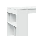vidaXL Barový stôl s policami biely 102x50x103,5 cm kompozitné drevo