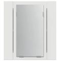 vidaXL Kúpeľňová skrinka s LED a zrkadlom, biela 40x12x45 cm, akryl