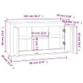 vidaXL Komoda hnedý dub 102x35x60 cm spracované drevo