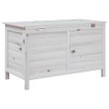 vidaXL Záhradný úložný box biely 99x49,5x58,5 cm masívne jedľové drevo