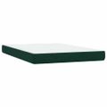 vidaXL Posteľný rám boxsping s matracom tmavozelený 140x220 cm zamat