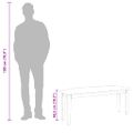 vidaXL Lavica 110 cm z masívneho dreva Guma