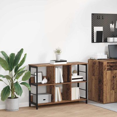 vidaXL Regál na knihy Staré drevo 102 x 32 x 72,5 cm Kompozitné drevo