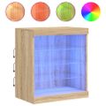 vidaXL Komoda s LED svetlami dub sonoma 60,5x37x67 cm
