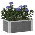 vidaXL Vyvýšený záhradný záhon Sivá 50 x 30 x 22 cm WPC a hliník