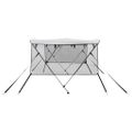 vidaXL Strieška Bimini s 3 oblúkmi a sieť. stenami 183x(154-167)x137cm