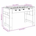 vidaXL Stolný futbal Biely 125 x 60,5 x 80 cm Kompozitné drevo