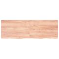 vidaXL Nástenná polica bledohnedá 180x60x(2-6) cm ošetrený masívny dub