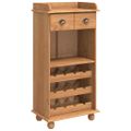 vidaXL Skrinka na víno ASKIM Medový vosk 57 x 37 x 114 cm