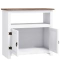 vidaXL TV skrinka z borovice v mexickom štýle Corona biela 80x43x78 cm