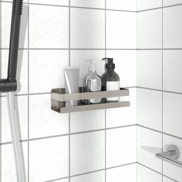 vidaXL Sprchová polica 23x6,5x6 cm, brúsená, nehrdzavejúca oceľ 304