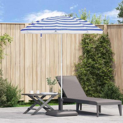 vidaXL Záhradný slnečník 240 cm 170T polyester Modrá a biela