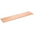 vidaXL Stolová doska bledohnedá 220x50x(2-4) cm ošetrený masívny dub