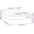 vidaXL Boxspring posteľ s matracom krémový 140x190 cm látka