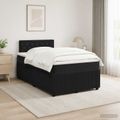 vidaXL Posteľ boxspring s matracom Čierna 120 x 190 cm Zamat