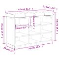 vidaXL Lavička na topánky čierna 82x32x50 cm kompozitné drevo