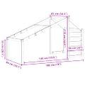 vidaXL Strecha na detskú posteľ voskovohnedá 198x87x113 cm borovica