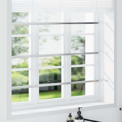 vidaXL Nastaviteľné bezpečnostné okenné lišty 3 ks 710 - 1200 mm
