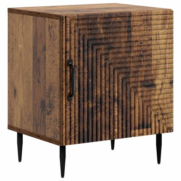 vidaXL Nočný stolík Staré drevo 43 x 34,5 x 50 cm Kompozitné drevo